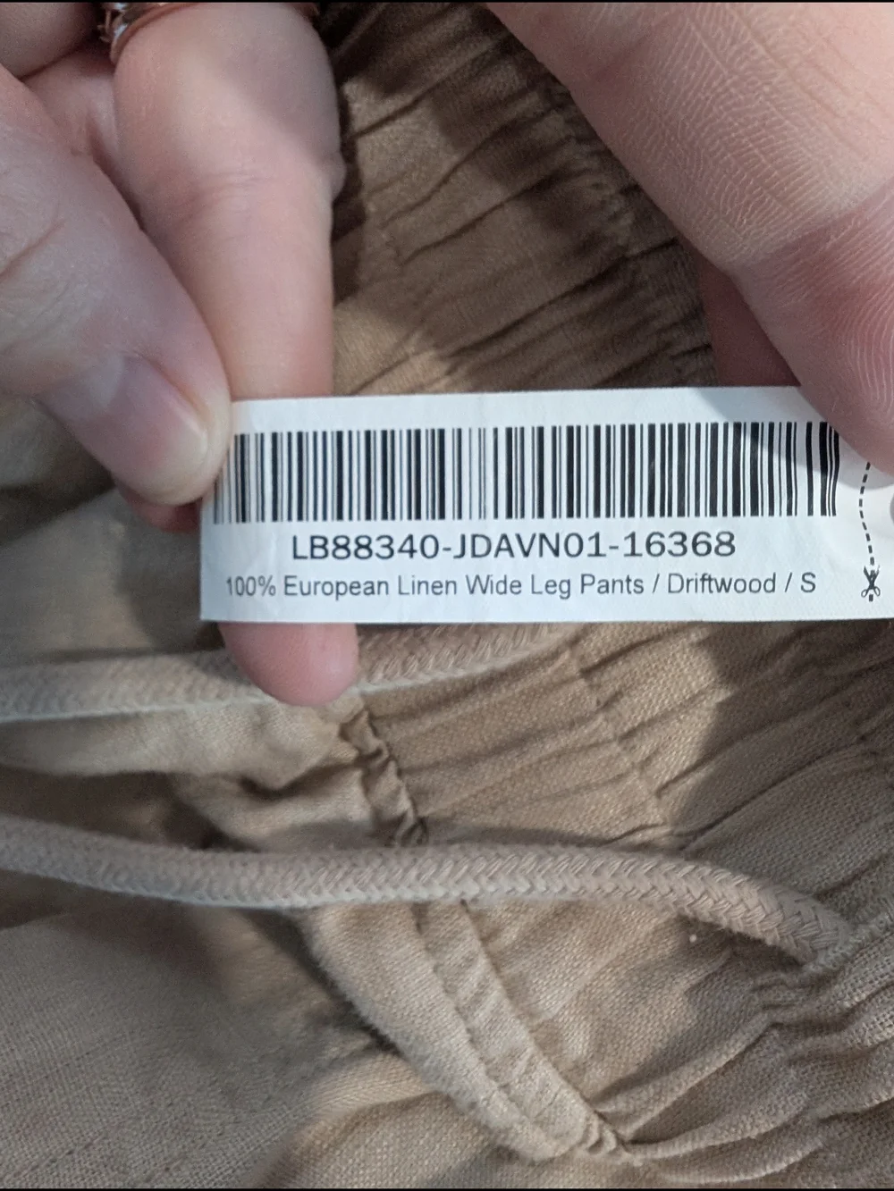 Quince 100% European Linen Wide Leg Pants Driftwood Size Small